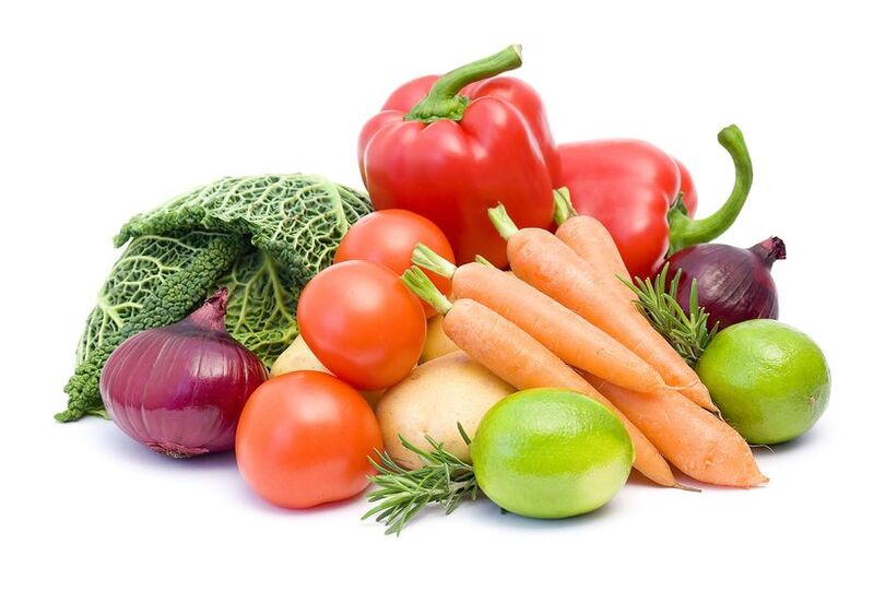 Verduras variadas - la dieta del segundo día de la dieta de los 6 pétalos